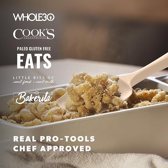 DI ORO Silicone Spoon Spatula - 600°F Heat-Resistant Large Silicone Spoonula Scraper - BPA Free Nonstick Cookware Safe Rubber Kitchen Utensil for Baking, Cooking, & Mixing - Dishwasher Safe (Clay)