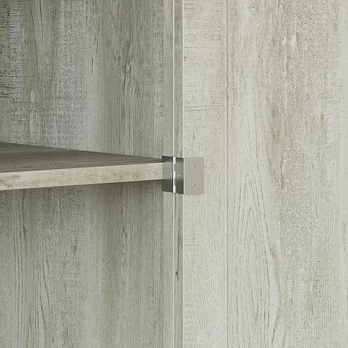 IRONCK Kitchen Pantry Storage Cabinet 83.9" H, with Barn Doors, Drawer, 4 Adjustable Shelves, Freestanding Cupboard for Dining Room Living Room, Laundry, Rustic Maple