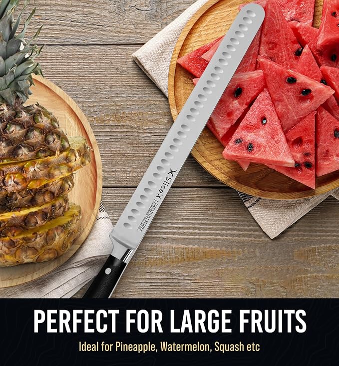 Brisket Knife - 12" Premium BBQ Carving Knife Full Tang Razor Sharp - Gift for Dad From Wife, Son, Daughter