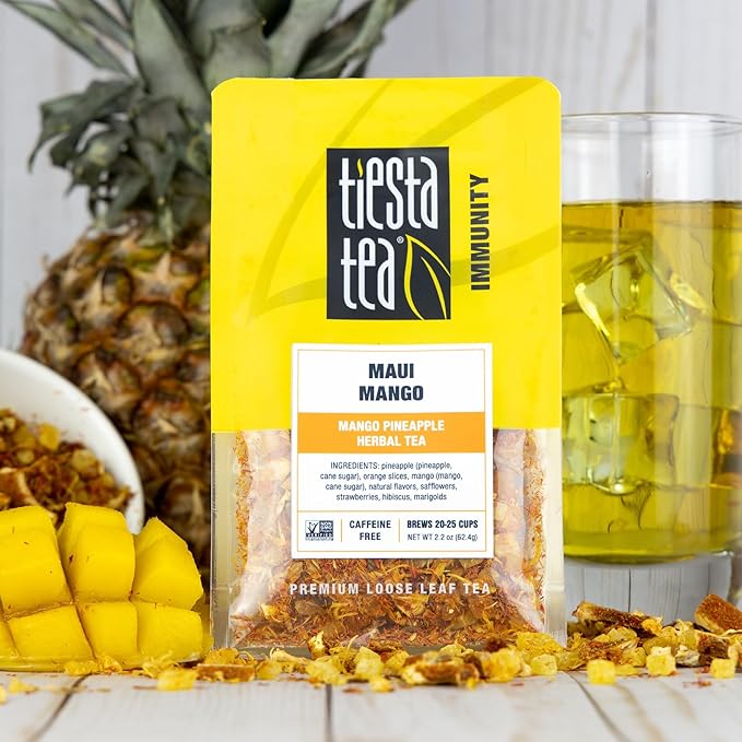 Tiesta Tea - Herbal Tea Gift Box, Loose Leaf, Medium to Non-Caffeinated Variety Pack, Make Hot & Iced, 3 Pouches of Assorted Blends with Herbal, White & Fruit Bags