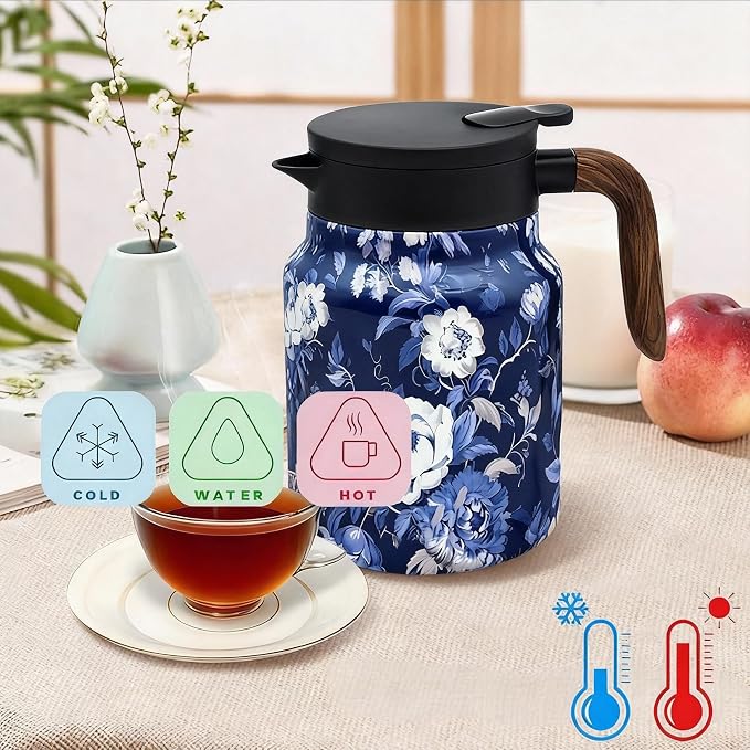 Vintage Pattern Coffee Carafes, 35 Oz/1 Liter - Image 4