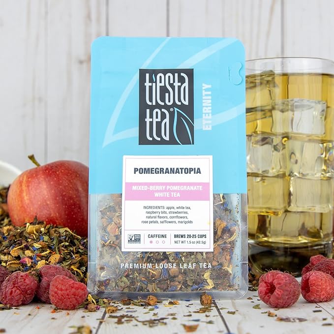 Tiesta Tea - Herbal Tea Gift Box, Loose Leaf, Medium to Non-Caffeinated Variety Pack, Make Hot & Iced, 3 Pouches of Assorted Blends with Herbal, White & Fruit Bags