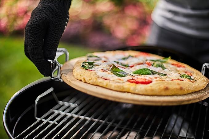 Weber Gourmet BBQ System Pizza Stone with Carry Rack,16.7" Long