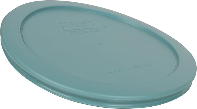 Pyrex 7201-PC Turquoise Round 4 Cup Plastic Storage Lid, Made in USA