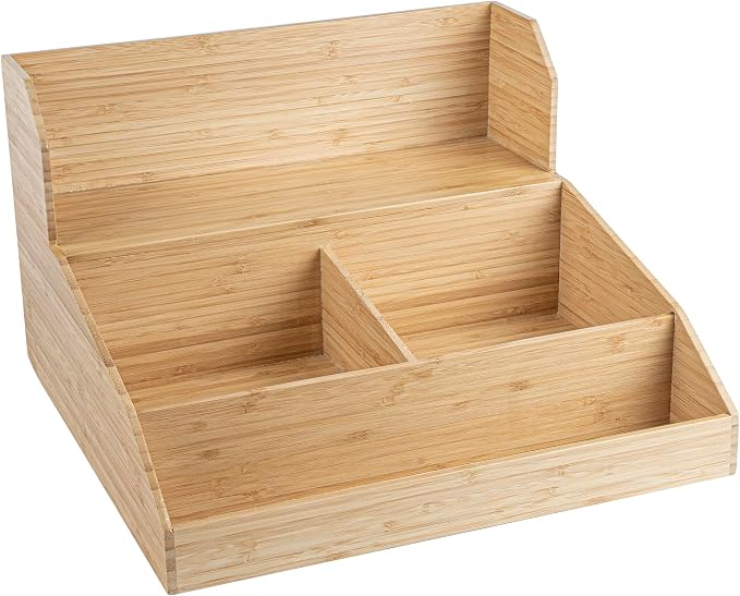 Restaurantware Coffee Cup Organizer 15 x 14.25 x 9.25 Inch Multipurpose Bamboo - Image 2
