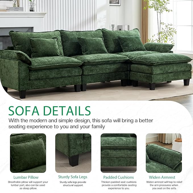 Sectional Sofa, Modular Cloud Couch - Image 3