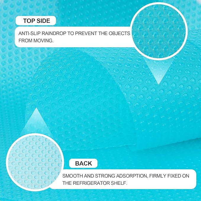 8 Pcs Refrigerator Liners Mats Washable, Refrigerator Mats Liner Waterproof Oilproof, Shinywear Fridge Liners for Shelves, Cover Pads for Freezer Glass Shelf Cupboard Cabinet Drawer (4 Color Mixed)
