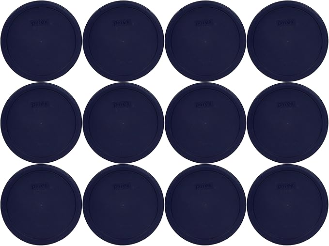 Pyrex 7402-PC 6/7 Cup Blue Food Storage Replacement Lid (12-Pack) - Made in the USA