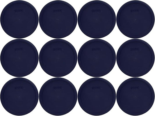 Pyrex 7402-PC 6/7 Cup Blue Food Storage Replacement Lid (12-Pack) - Made in the USA