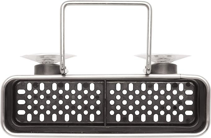 simplehuman Slim Sink Caddy Sponge Holder, Brushed Stainless Steel, Silver