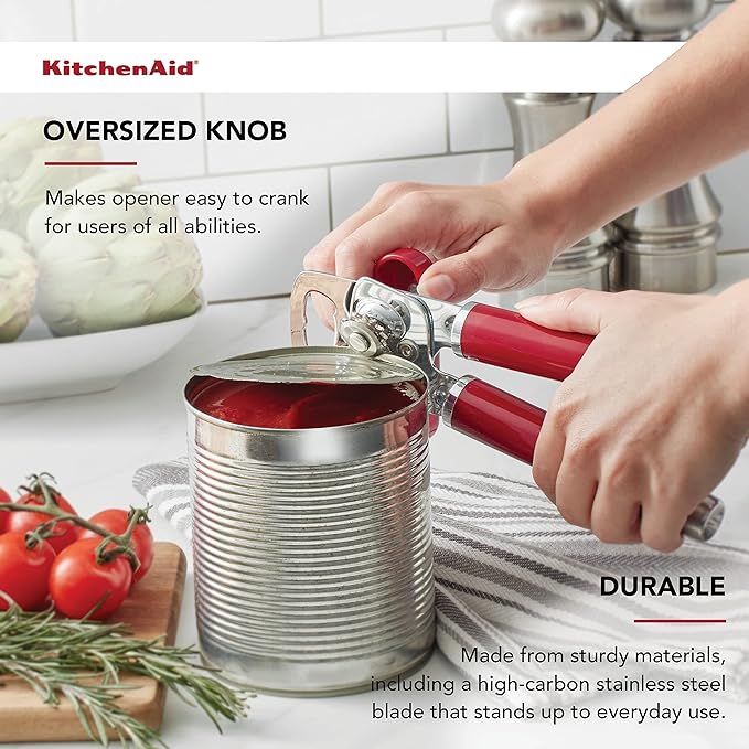 KitchenAid KO199OHERA Gourmet Multifunction Can Opener, One Size, Matte Red (Pack of 12)