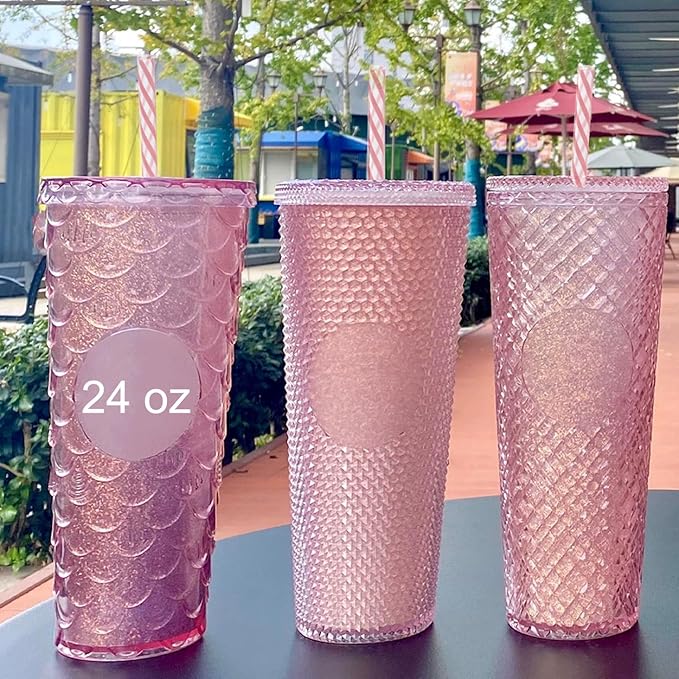 Dakoufish 12 Piece 11 Inch Reusable Plastic Thick Replacement Straws for 16 OZ 20 OZ 30 OZ Stanley,YETI,Starbucks, Owala Tumblers with Brush (11inch, Mix 12color)