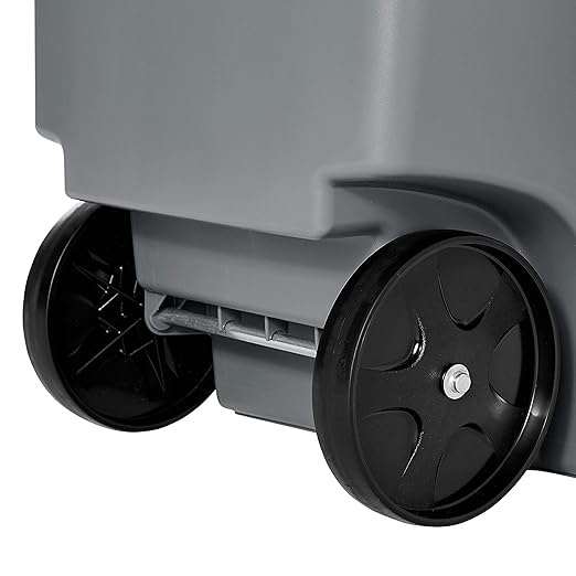 Rubbermaid Commercial Products Brute Rollout Trash/Garbage Can/Bin with Wheels, 32 GAL, Gray, for Restaurants/Hospitals/Offices/Back of House/Warehouses/Home