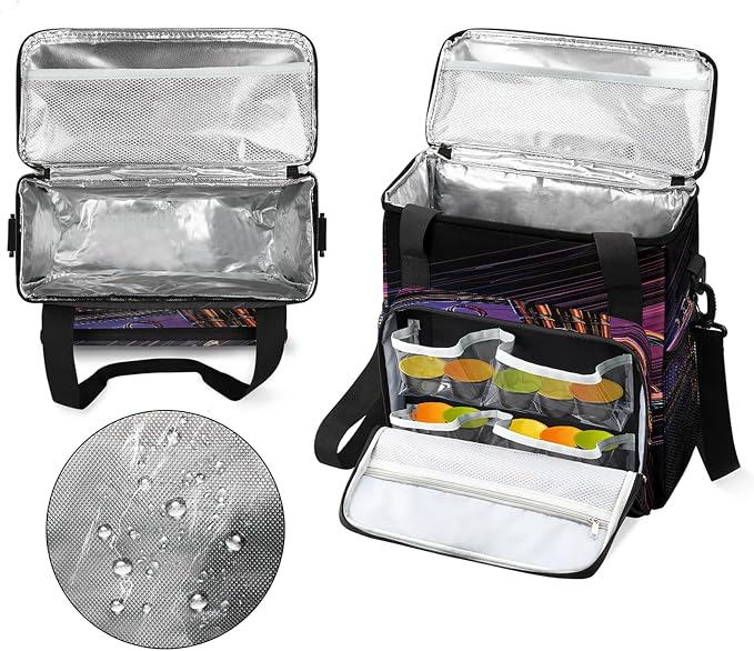 Music Trumpet Coffee Maker Carring Bag, Large Insulated Storage Organizer Case - Image 3