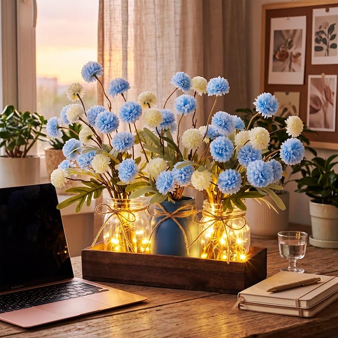 Suncalla 3 Pcs Blue and White Centerpiece - Image 4