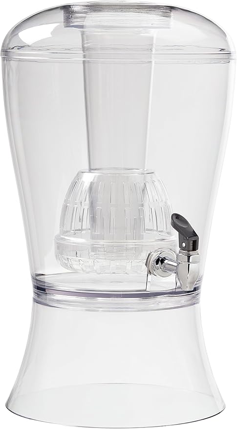 CreativeWare 3 Gallon Beverage Dispenser With Ice Cylinder And Fruit Infuser