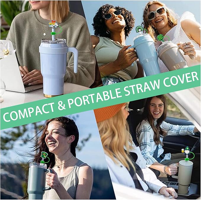 Stanley Cup Straw Cover Cap, Compatible with 30 & 40 Oz Tumbler, Reusable Straw Tips, Perfect for Gifts