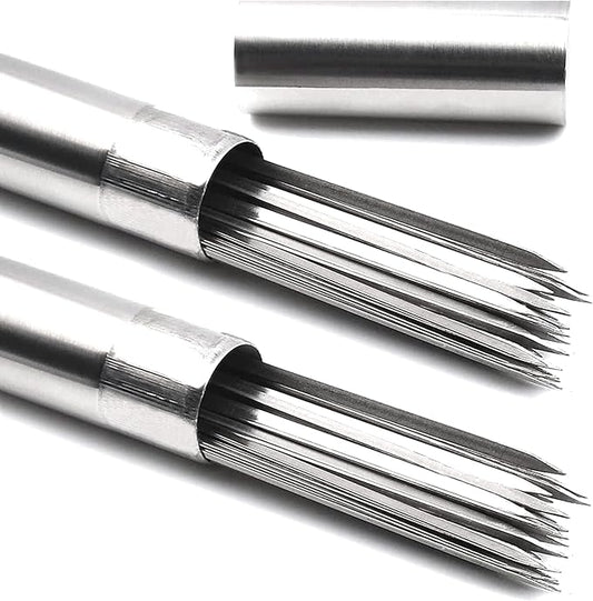 Killer's Instinct Outdoors Flat Metal Grilling Skewers Wider Thicker Stainless Steel Reusable BBQ Sticks Barbecue Skewers 14’’0.16’’0.05’’ Set of 24 Barbecue Metal Kebab Sticks For Grill