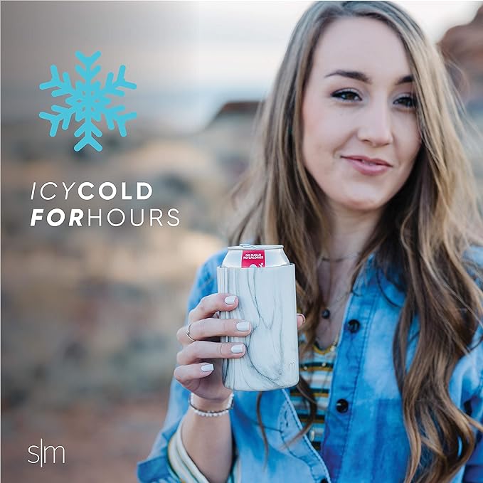 Simple Modern Skinny Can Cooler | Slim Insulated Stainless Steel Drink Sleeve Holder | Insulate Seltzer, Soda, Beer, Energy Drinks | Gift for Women Her | Ranger Collection | Slim 12oz | Sea Glass Sage