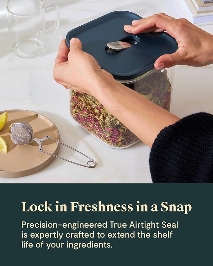 Caraway 14-Piece Glass Airtight Food Storage Containers with Lids – Non-Toxic, BPA-Free Kitchen Storage Containers – Stackable, Space-Saving Airtight Containers for Dry Goods and More - Perracotta