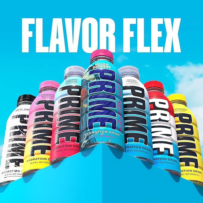 PRIME Hydration KEVIN DURANT Sports Drinks, Electrolyte Enhanced for Replenishing Fluids 250mg BCAAs, B Vitamins, Antioxidants, Low Sugar, 16.9 Fl Oz, 12 Pack