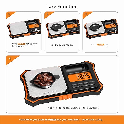 Fuzion Digital Pocket Scale, 200g x 0.01g Jewelry Gram Scale, 6 Units Conversion, LCD Back-Lit Display, Use for Jewelry/Medicine/Food/Powder/Herb(Battery Included)