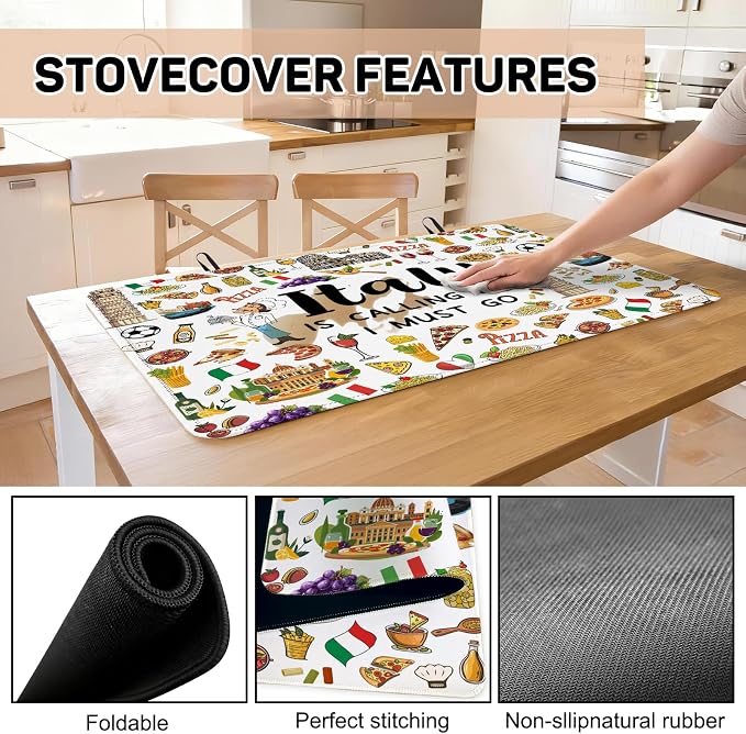 Italy Travel Stove Top Cover for Electric Stove 28"x20", Italy Ceramic Stove - Image 6