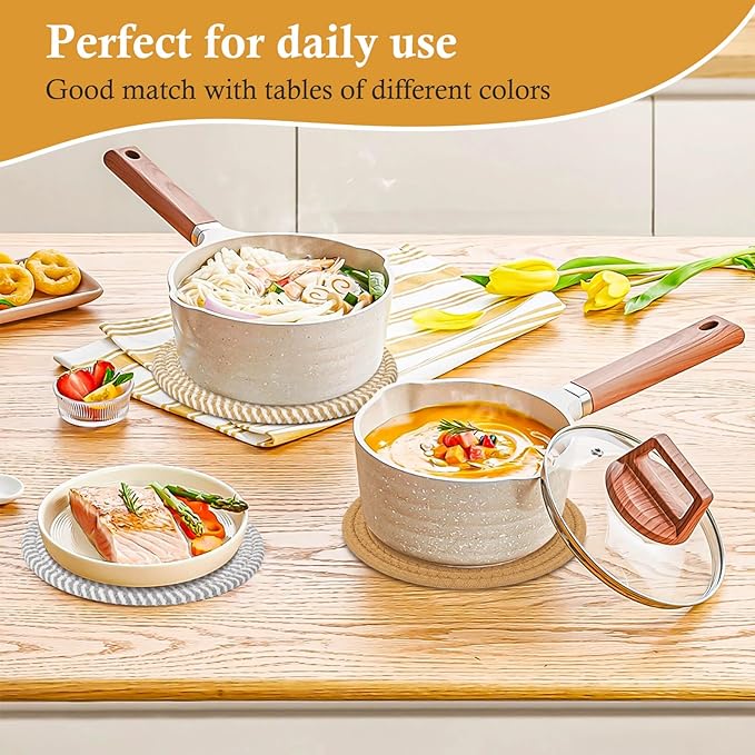 Billbotk 8" Trivets for Hot Dishes, Hot pots and Pans, 6 Heat Resistant Hot Pads, Pot Holders for Kitchen, Hot Plate Mats for Table, Kitchen Decor for Counter, Home Essentials, Farmhouse(Boho)