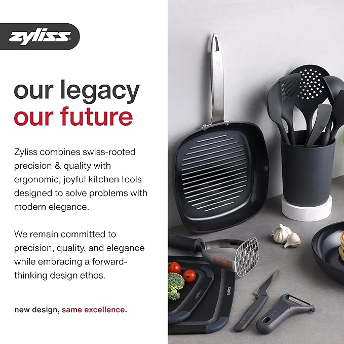 Zyliss Utility Kitchen Knives with Sheath Covers - Dishwasher Safe - Stainless Steel Kitchen Knives Perfect for Cutting Meat, Vegetables & Fruit - 2 Piece Santoku & Chef Set