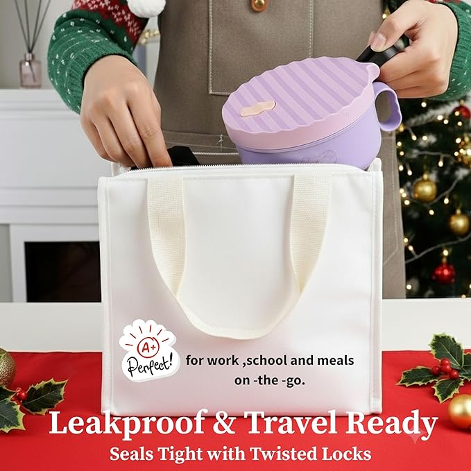 AI LOVE PEACE Ramen Bowl, 40 oz Microwaveable Noodle Cooker for Ramen, Pho, Soup, and Pasta, Dishwasher Safe and Portable, Ideal for Home, Office, Dorm, or Gift (Purple)