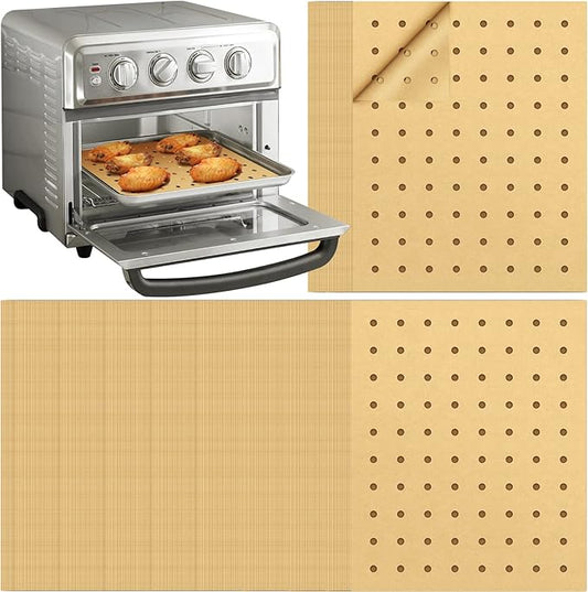 Air Fryer Disposable Parchment Paper Liners: 150pcs Airfryer Liners 9x11 Inch Perforated Rectangular Paper Sheets Basket Liner Accessories For Toaster Oven Xl Air Fryer