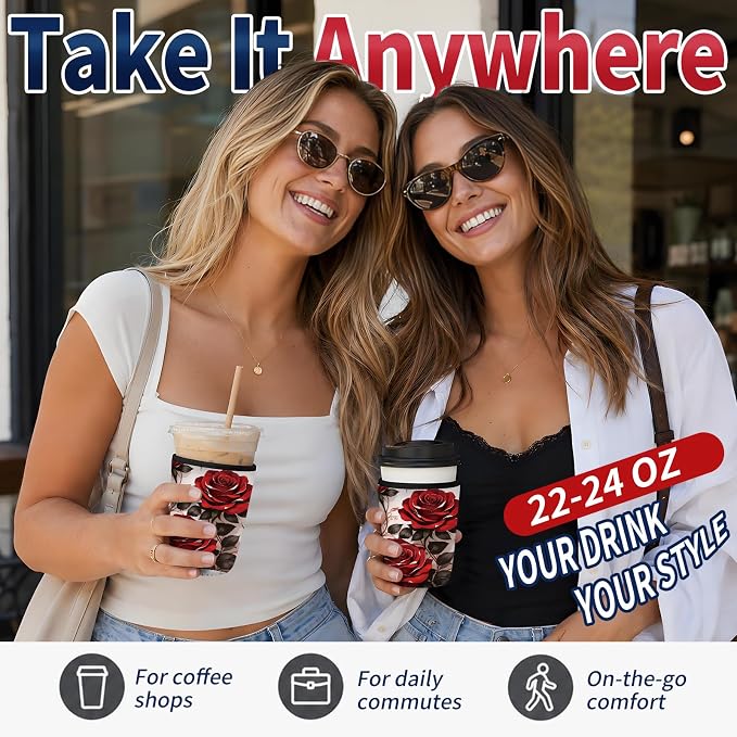 Reusable Neoprene Coffee Sleeve - Image 5
