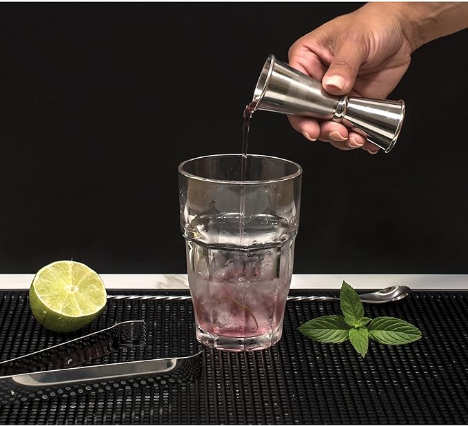 HIC Kitchen Bar Double Cocktail Jigger, 18/8 Stainless Steel, 1-Ounce to 1.42-Ounce (28-Milliliters and 42-Milliliters)