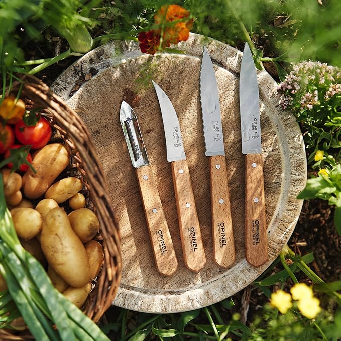 Opinel Essentials Kitchen Knives Box Set - Natural