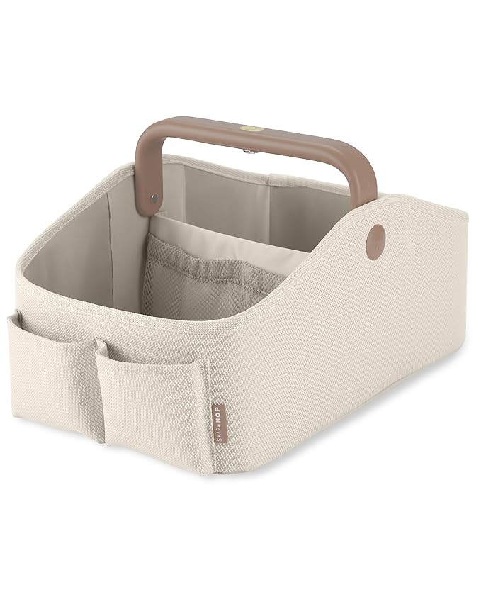 Skip Hop Diaper Caddy Organizer with Touch Sensor Night Light Nursery Style Oat