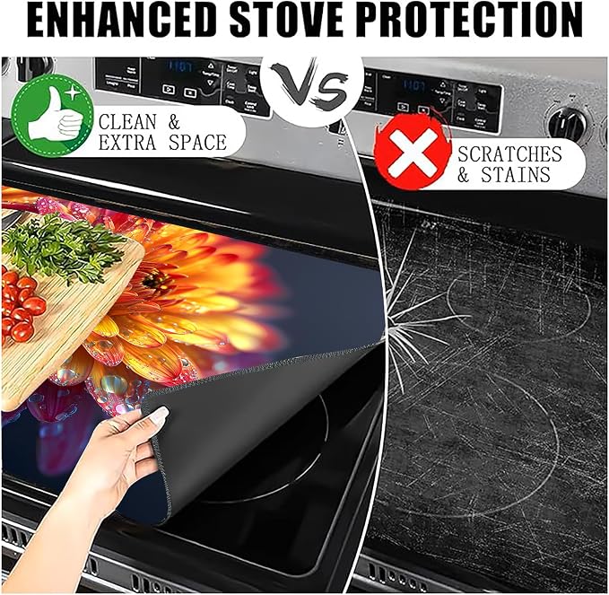 Stove Top Cover for Electric Stove, 28.35 x 20.47 in Glass Stove Top Cover - Image 7