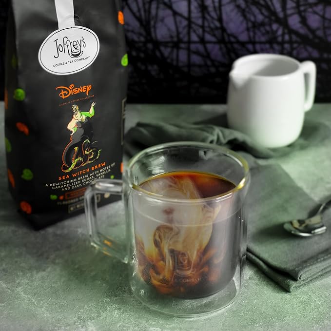 Joffrey's Sea Witch Brew - Disney Flavored Coffee, Notes of Caramelized Sugar, Dark Chocolate, Vanilla, Medium Roast, Brew or French Press (Ground, 11oz)