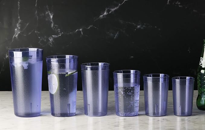 New Star Foodservice | Restaurant-Grade Beverage Tumblers (Blue (Set of 12), 20 oz)