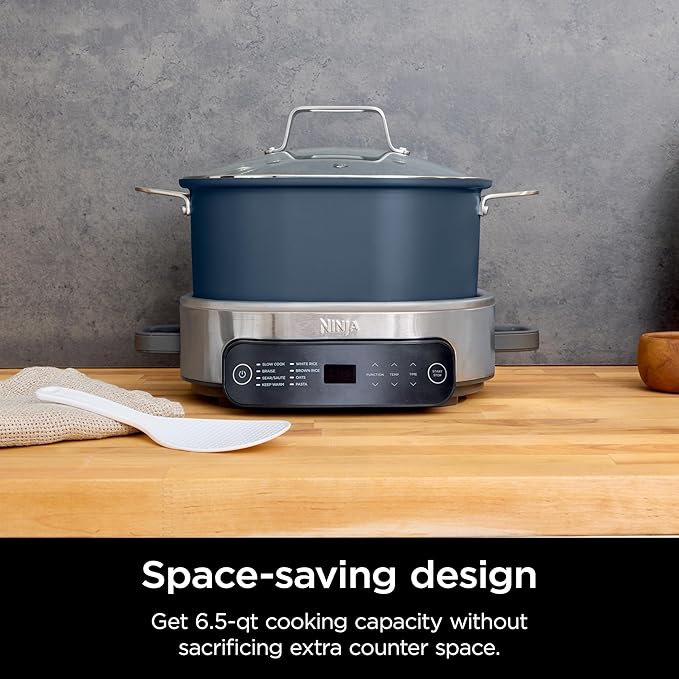 Ninja 10-in-1 Everyday PossibleCooker™ Pro 6.5QT, 8 Cooking Functions, One-Pot Cooking, Replaces 10 Cooking Tools, Faster Cooking, Family-Sized Capacity, Adjustable Temp Control, MC1101, Midnight Blue