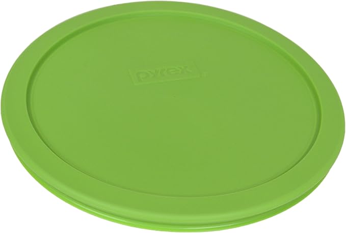 Pyrex 7402-PC Green Round 6/7 Cup Plastic Storage Lid, Made in USA - 4 Pack