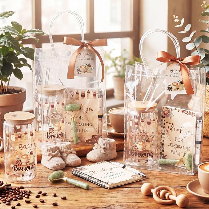 Reallnaive 6 Set Coffee Themed Baby Shower Game Prizes - Image 5