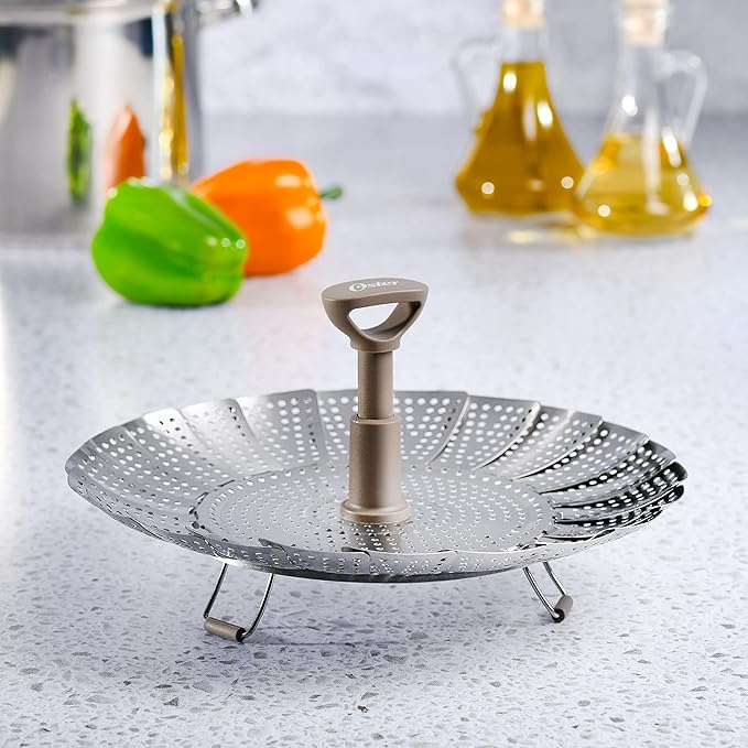 Oster Sangerfield Stainless Steel Cookware Expandable Steamer Insert 7" to 10.5"