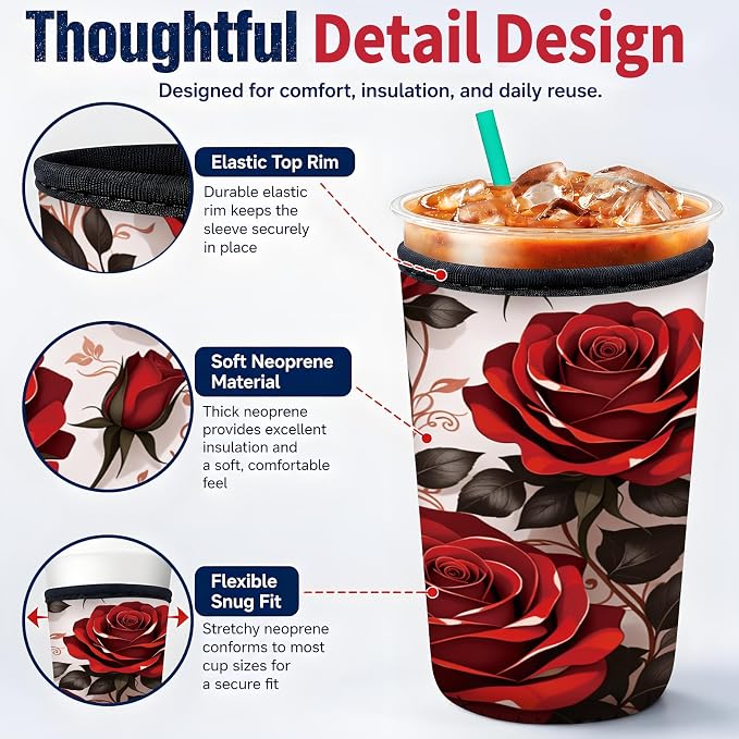 Reusable Neoprene Coffee Sleeve - Image 4