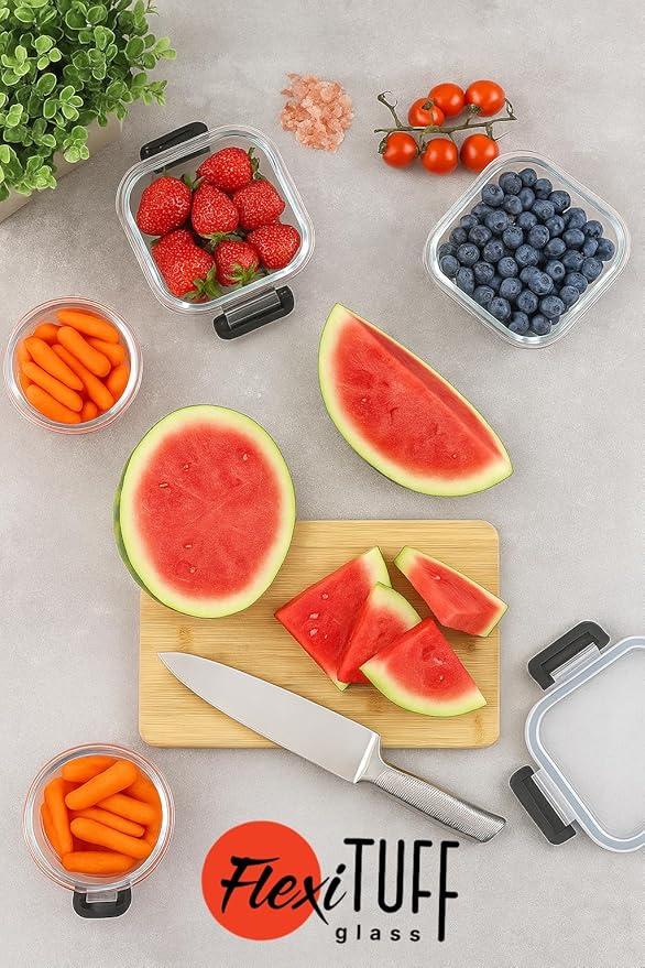 20pcs Set Food Storage Containers (10 Airtight & 10 Lids) |Lunch Containers | Meal Prep Containers | BPA Free, Leakproof Lids, Dishwasher, Microwave and Freezer Safe for Kitchen