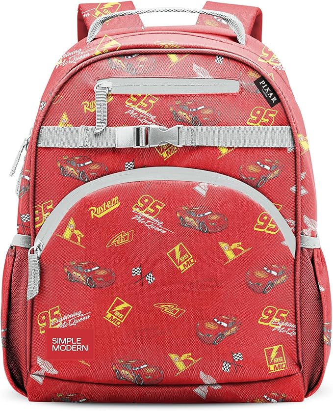 Simple Modern Medium Disney Toddler Backpack for School Girls and Boys | Kindergarten Elementary Kids Backpack | Fletcher Collection | Kids - 15" tall | Cars Lightning Speed