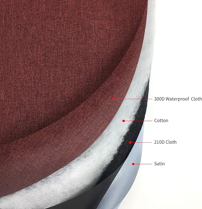 Stand Mixer Dust Cover with 3 Pockets Compatible with KitchenAid Tilt Head, Easy Cleaning,Can Ironable (Red Wine, Fits for 6-8 Quart)