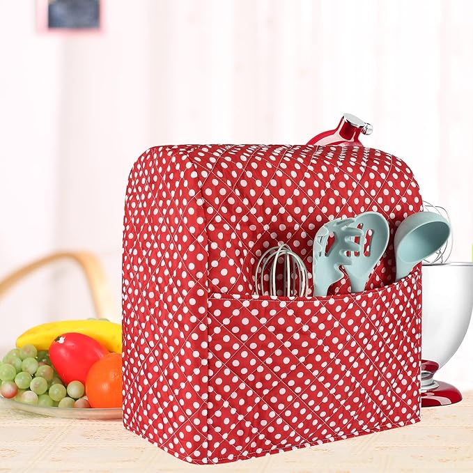 Kitchen Aid Mixer Cover,Stand Mixer Cover Compatible with 6-8 Quart Kitchenaid/Hamilton Mixers/Tilt Head Bowl Lift Models Stand Mixer,Pioneer Woman Kitchen Mixer Cover.Kitchen Aid Mixer Accessories