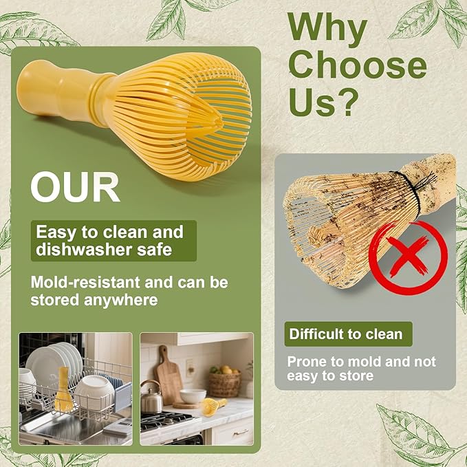 6pcs Matcha Whisk Set Includes Resin Matcha Whisk,Ceramic Matcha Bowl Set and Sifter,Matcha Whisks Holder,Natural Bamboo Spoon and Tea Towel for Matcha Starter Kit Lovers (Pink)