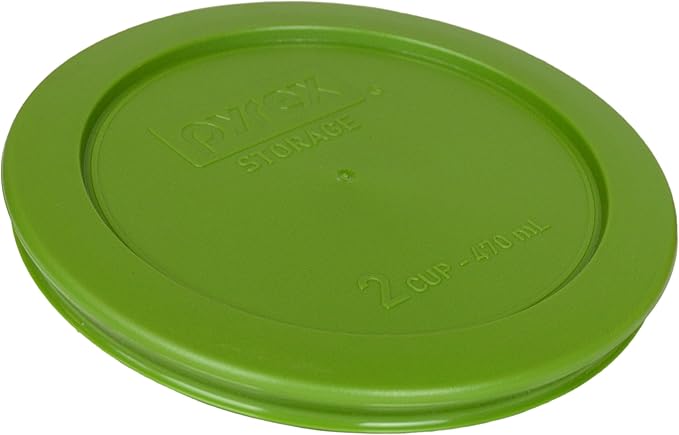 Pyrex Bundle - 4 Items: 7200-PC 2-Cup Green Plastic Food Storage Lids