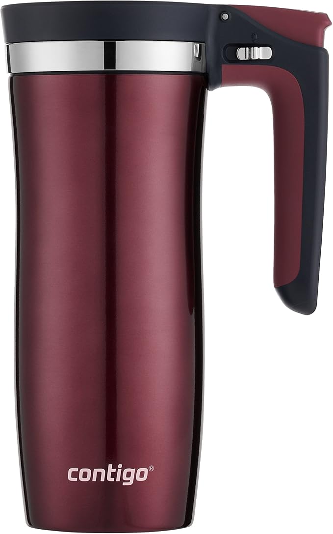 Contigo Handled AUTOSEAL Stainless Steel Travel Mug with Easy-Clean Lid 16oz.